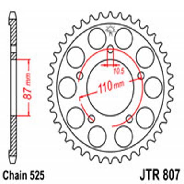 JT JT Rear Sprockets R/W 807-45 SUZ (828)